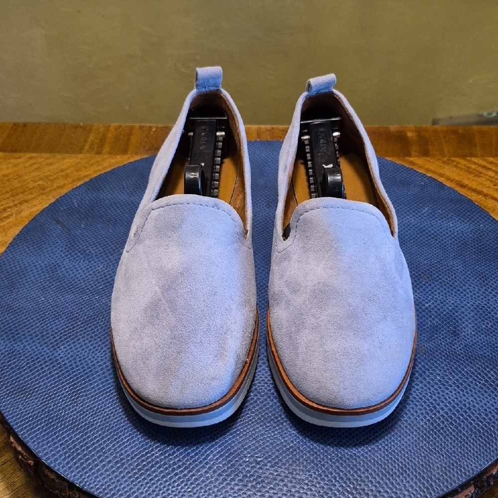 C N Hadley Light Blue Suede LeatheUpperWomens Slip-on LoaferShoessz. 6.5M #838A